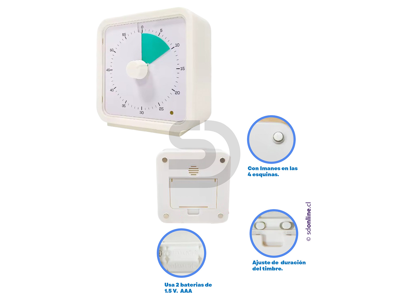 Reloj temporizador 60 minutos 2