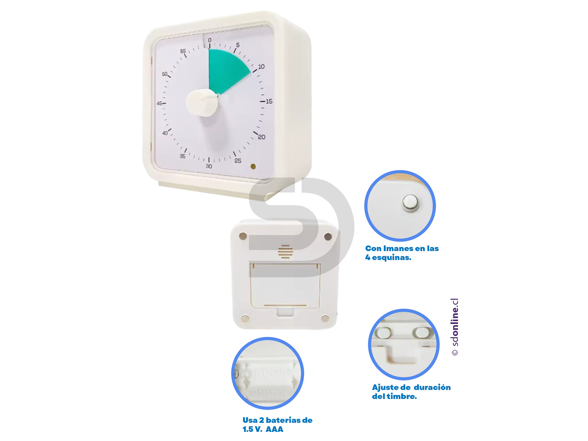 Reloj temporizador 60 minutos 2