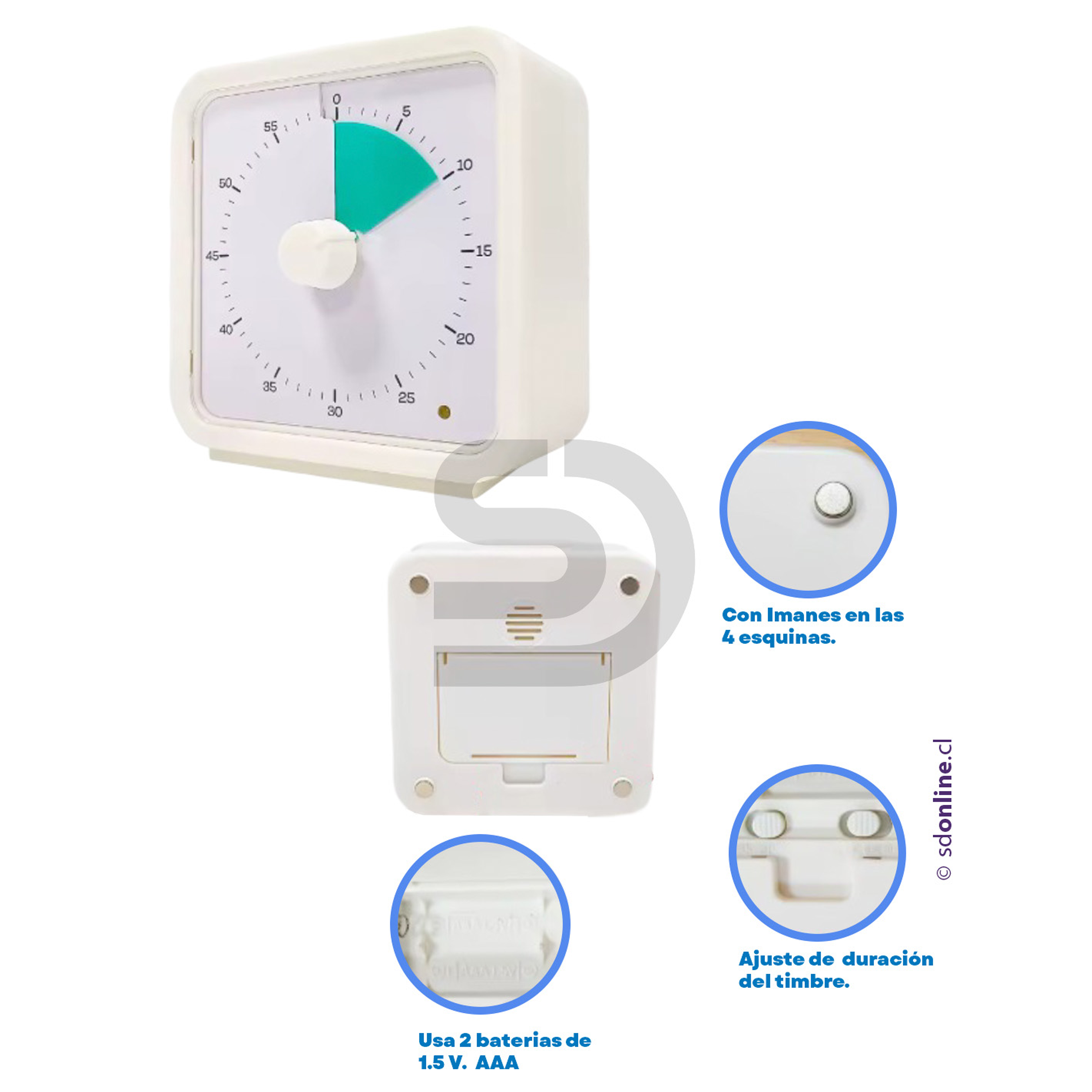 Reloj temporizador 60 minutos 2