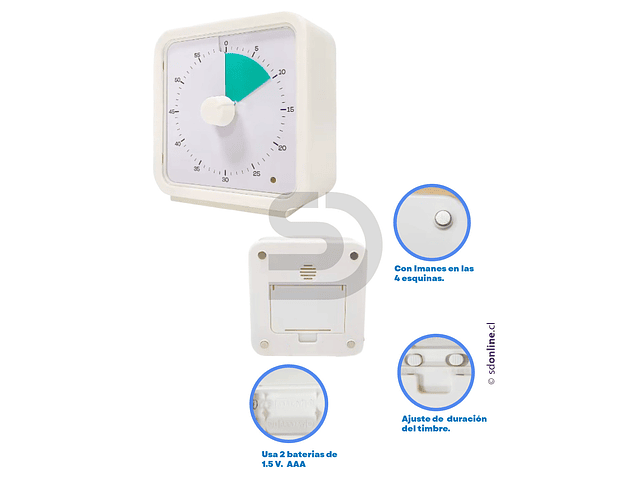 Reloj temporizador 60 minutos 2