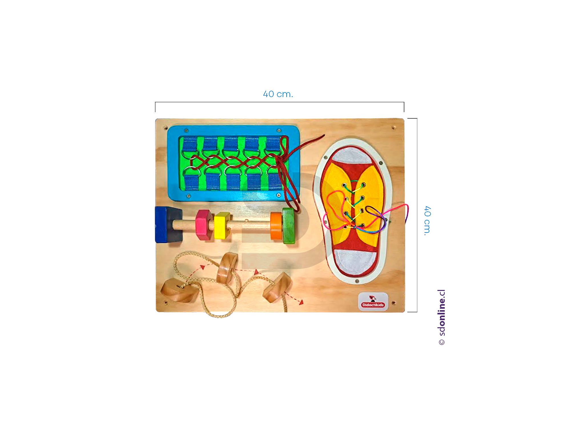 Tablero aprendo a atar los cordones 2