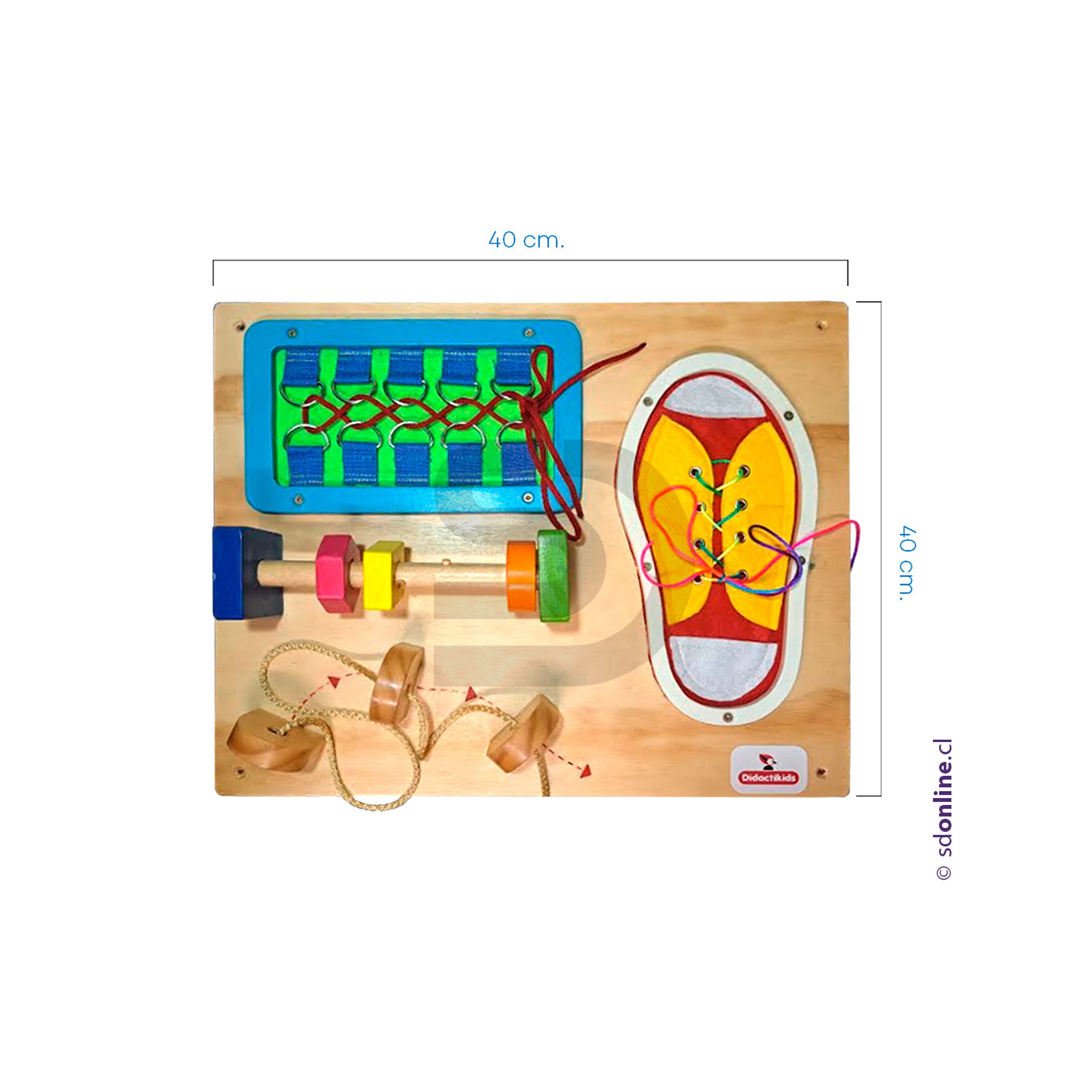 Tablero aprendo a atar los cordones 2