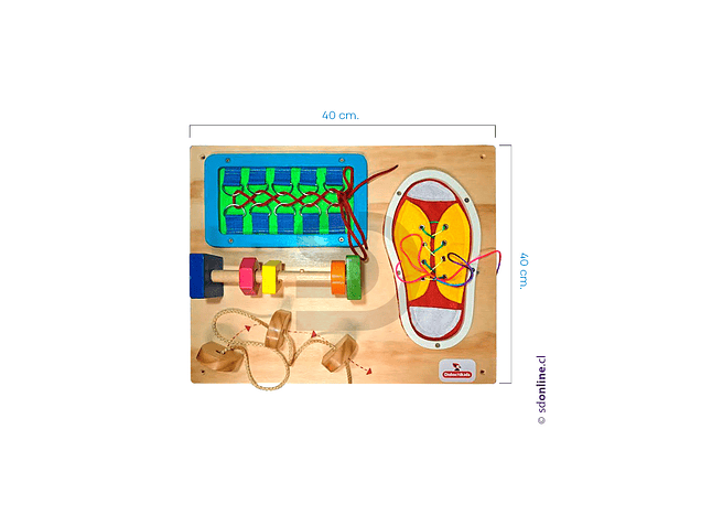 Tablero aprendo a atar los cordones 2