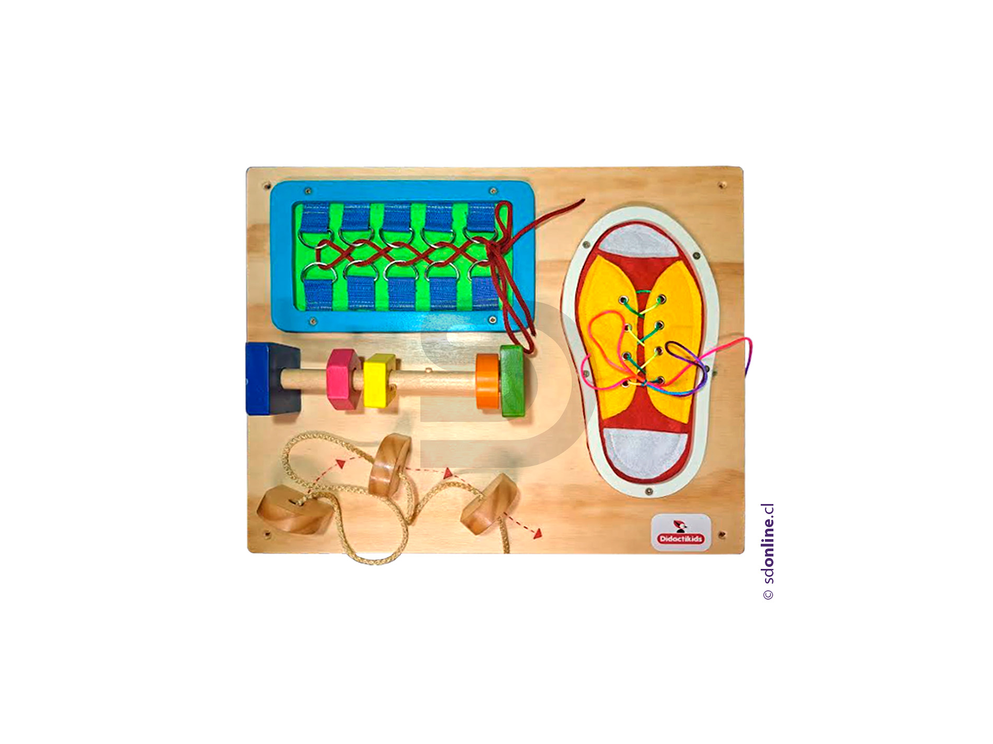 Tablero aprendo a atar los cordones 1