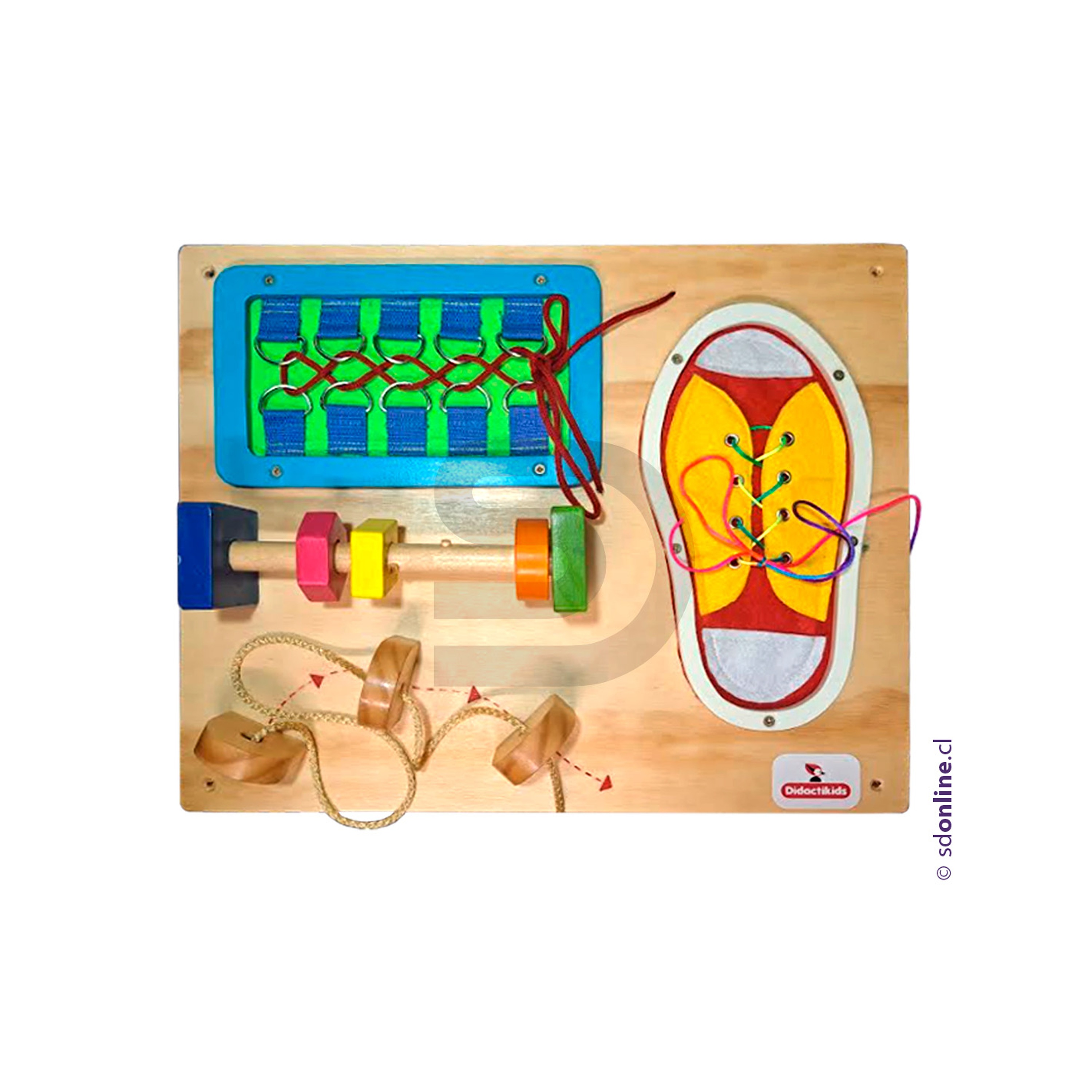 Tablero aprendo a atar los cordones 1