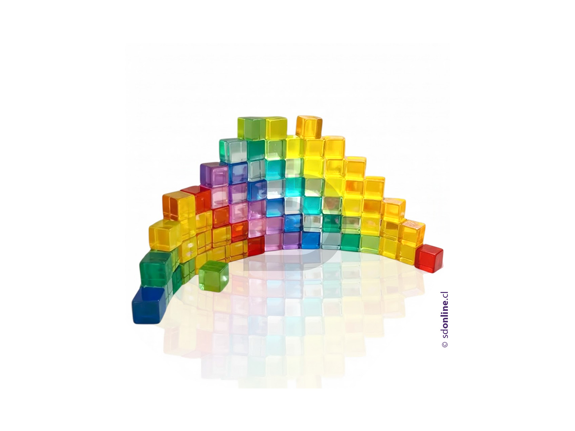 Cubos de cristales colores traslúcidos 16mm 1