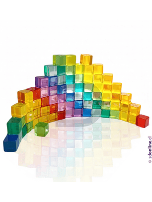 Cubos de cristales colores traslúcidos 16mm