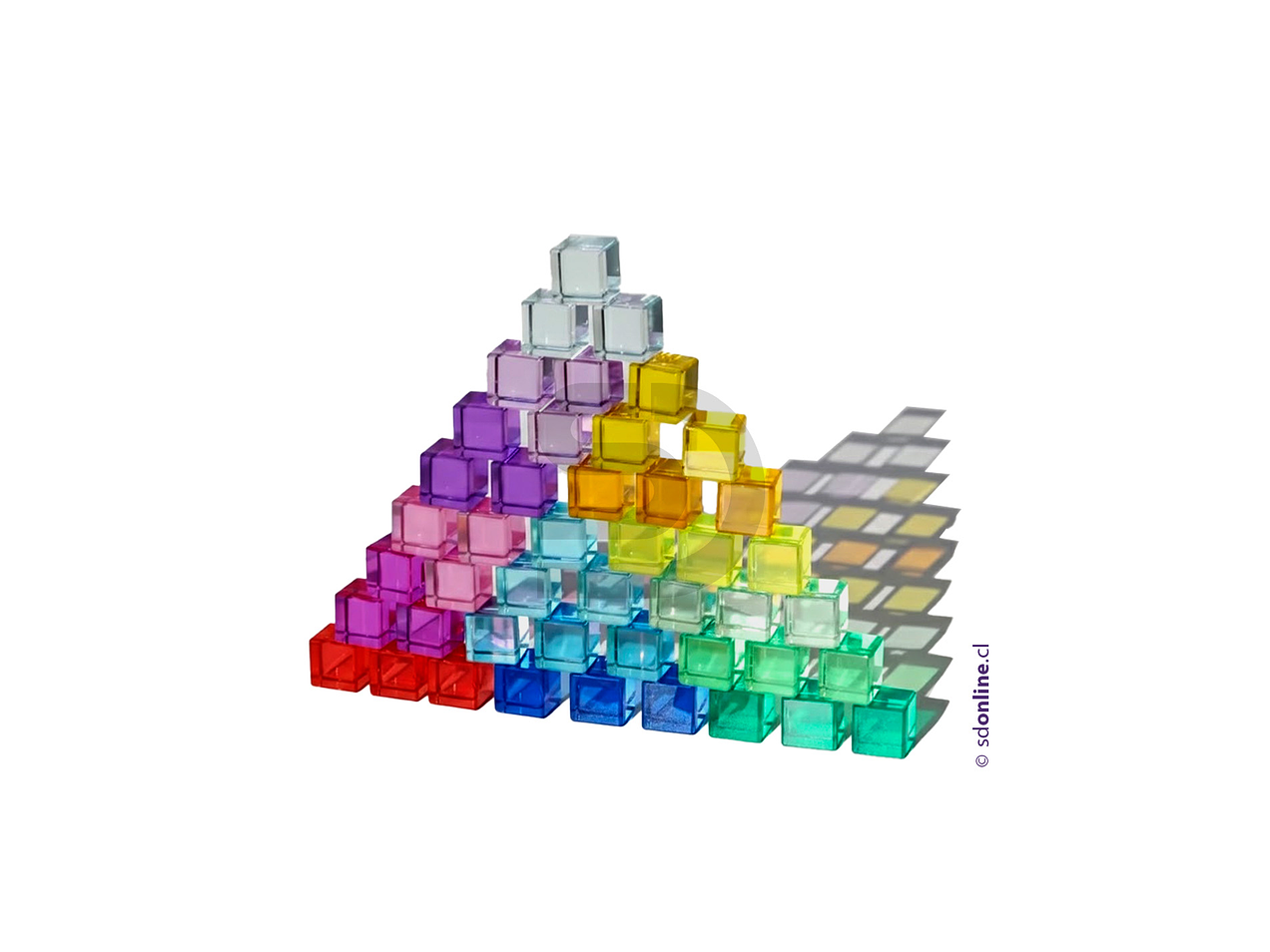 Cubos de cristales colores traslúcidos 16mm 2