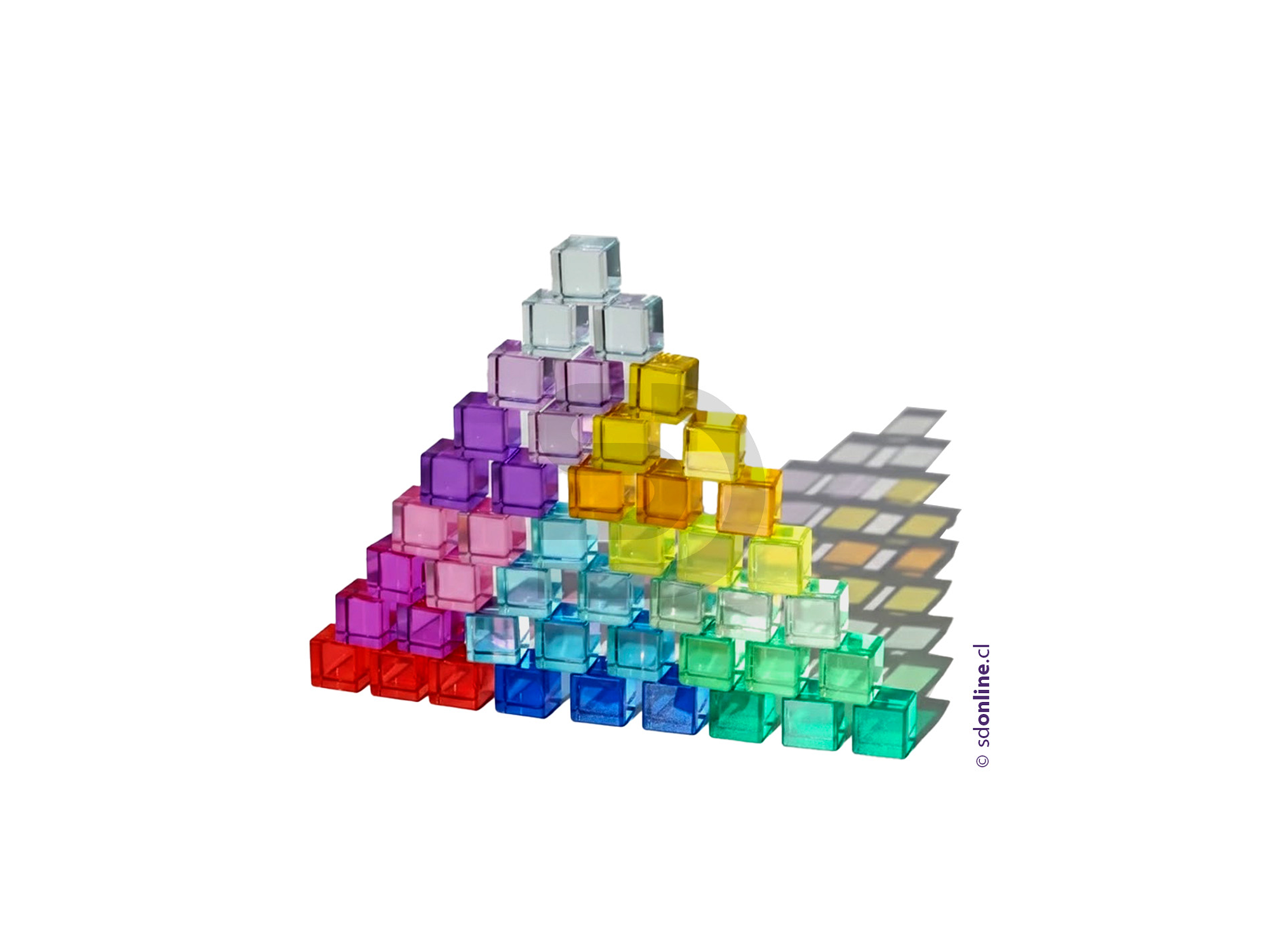 Cubos de cristales colores traslúcidos 16mm 2