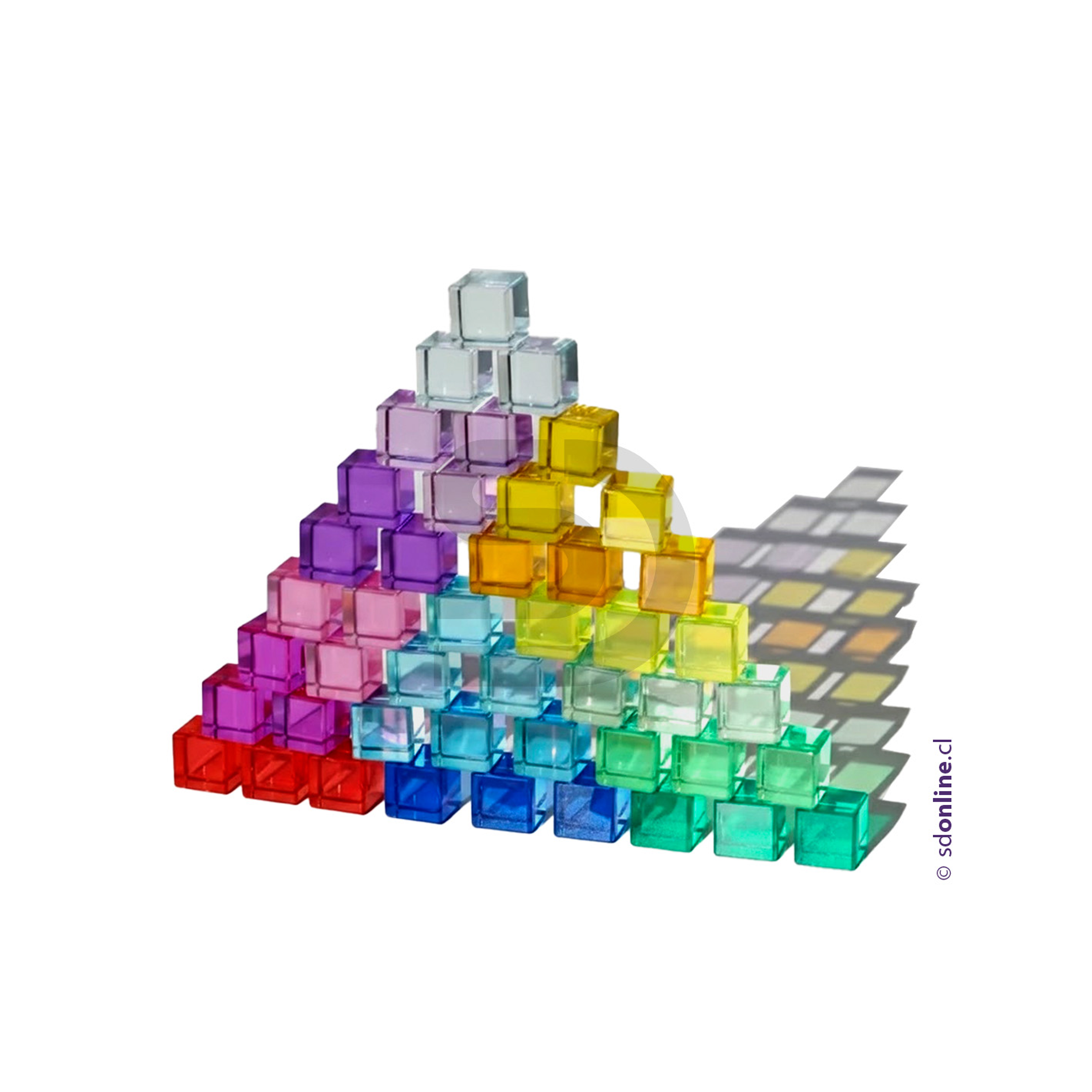 Cubos de cristales colores traslúcidos 16mm 2