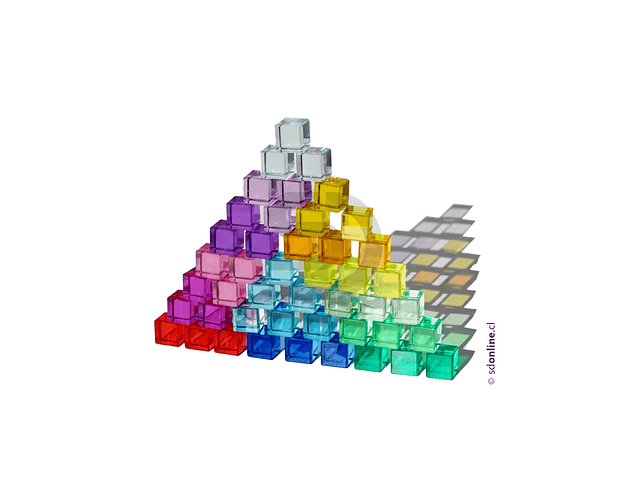 Cubos de cristales colores traslúcidos 16mm 2