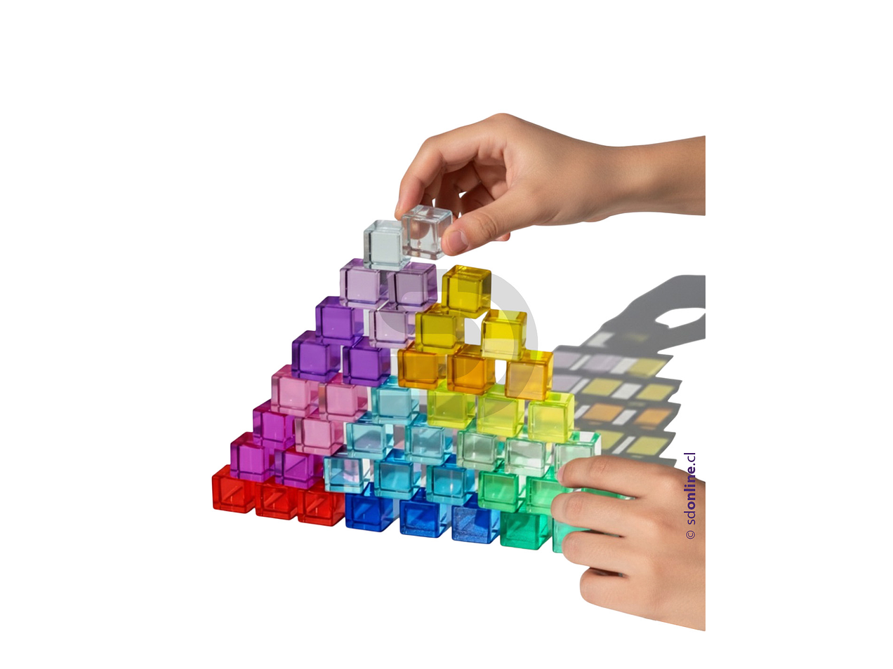 Cubos de cristales colores traslúcidos 16mm 3