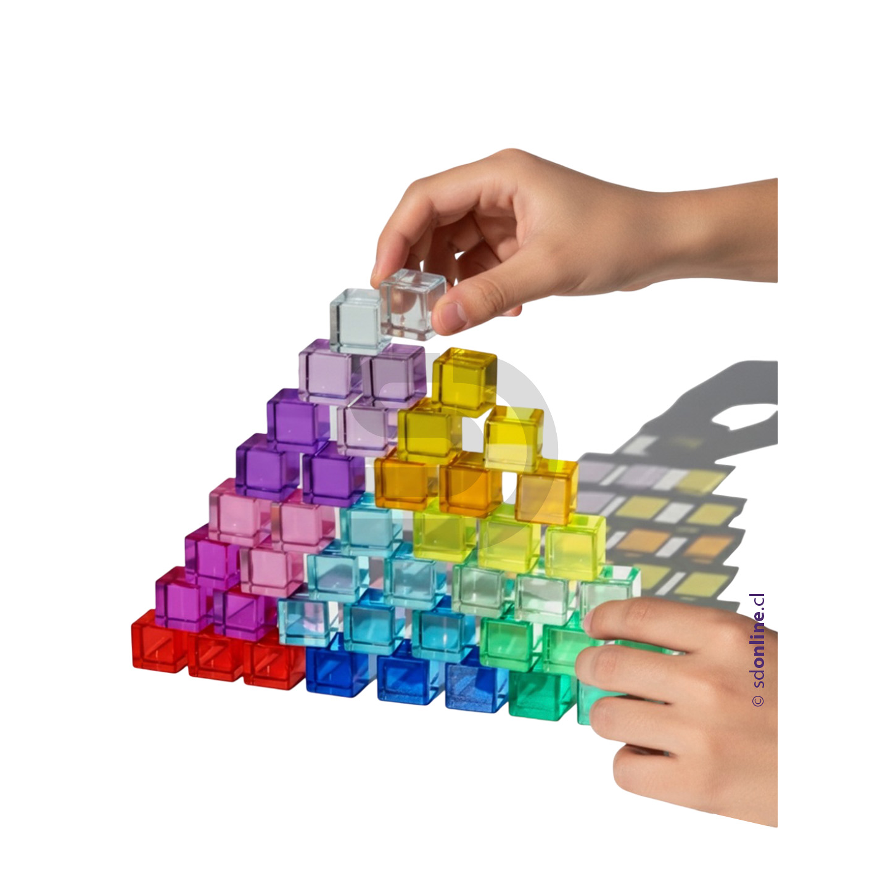 Cubos de cristales colores traslúcidos 16mm 3