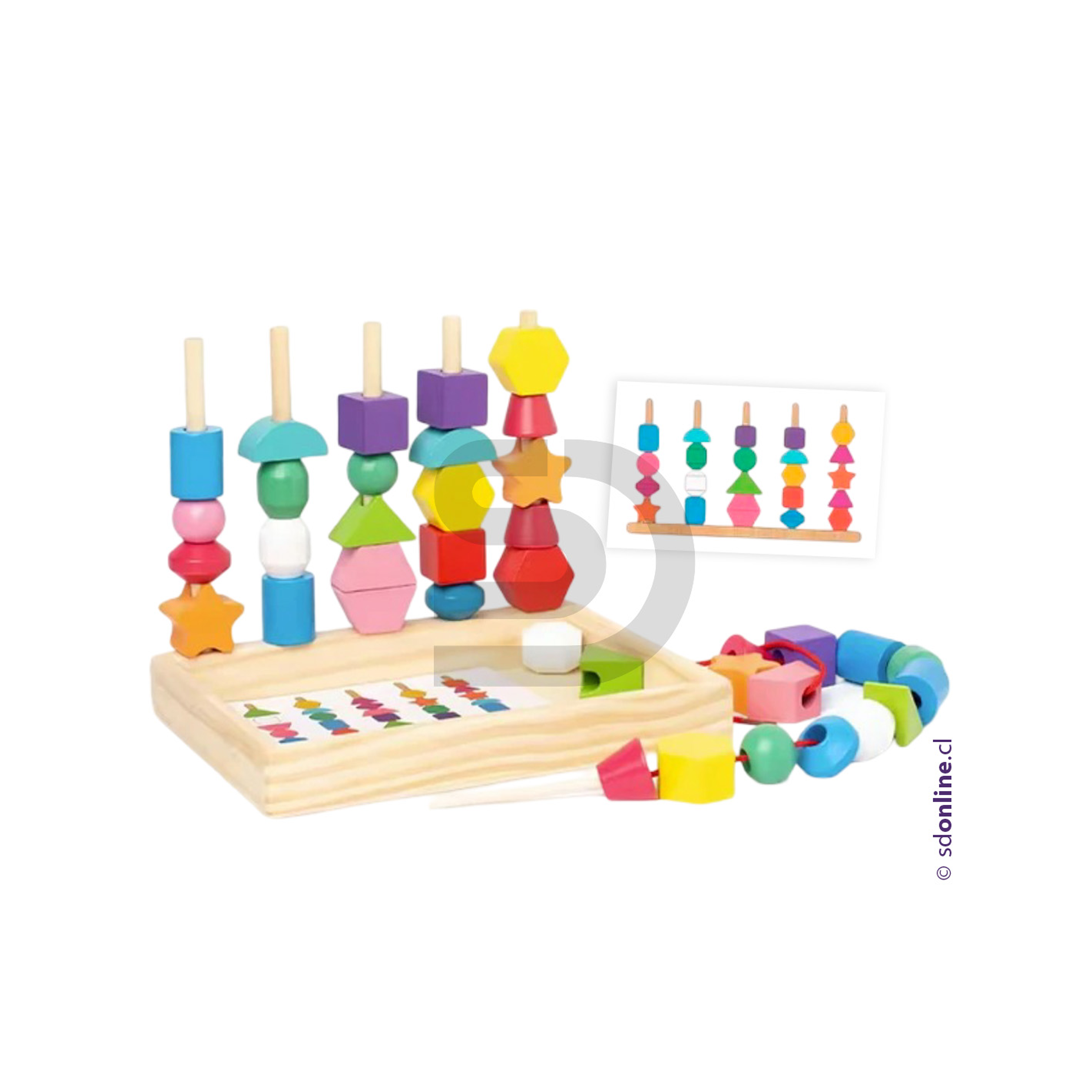 Encaje de figuras con patrones Montessori 1