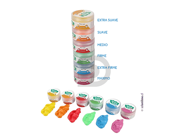Set 6 Masas terapéuticas Putty 6 densidades 3