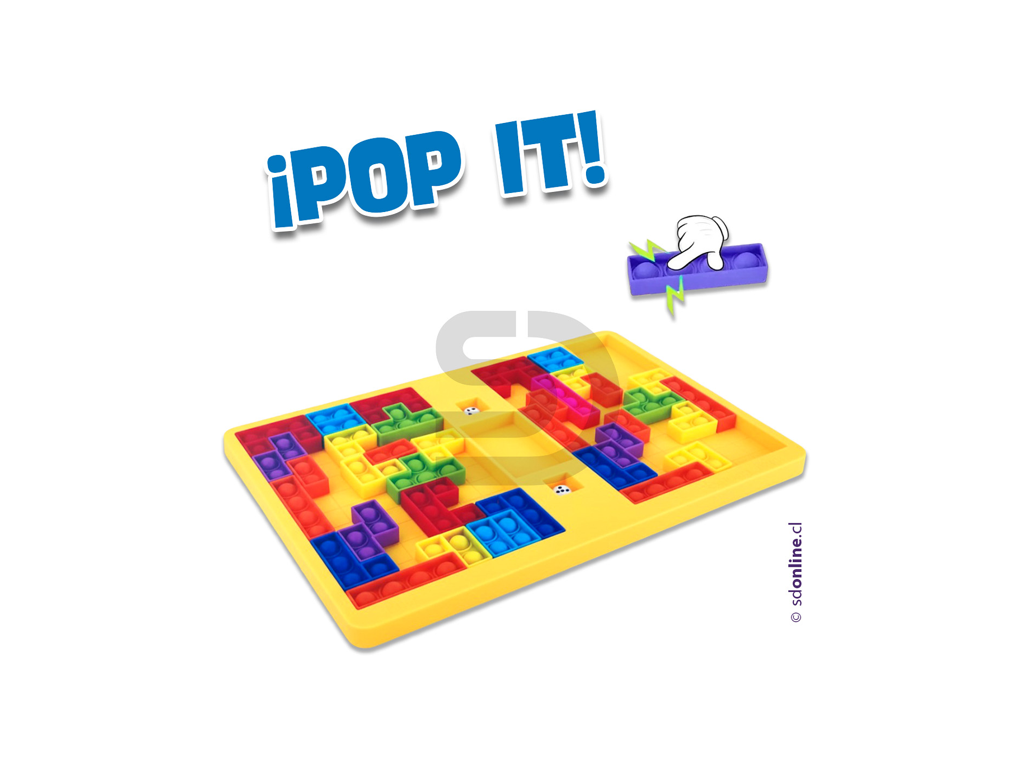 Rompecabeza Sensorial Pop It Tiktok Montessori Grande 2