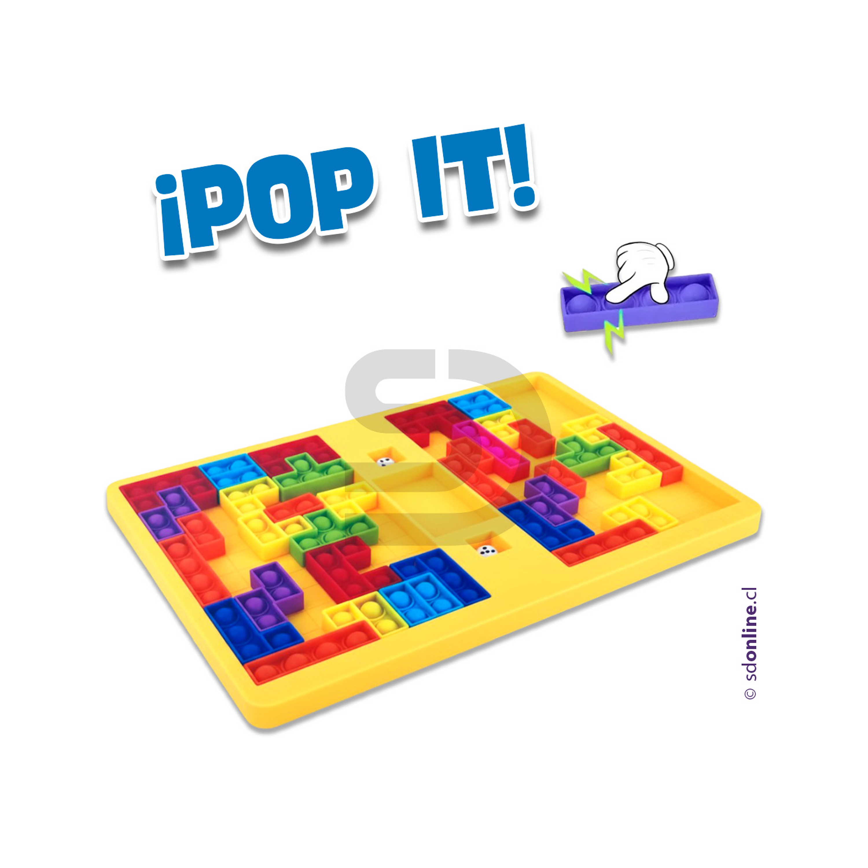 Rompecabeza Sensorial Pop It Tiktok Montessori Grande 2