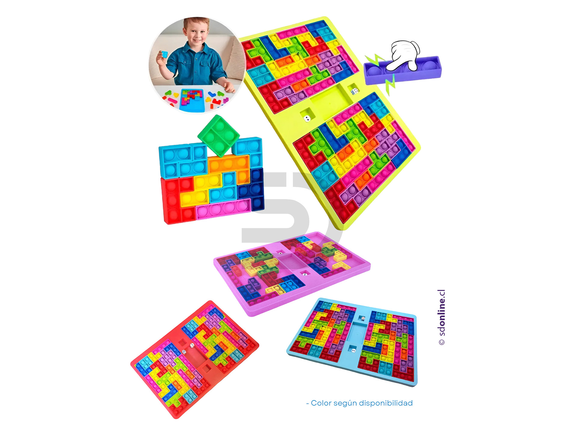 Rompecabeza Sensorial Pop It Tiktok Montessori Grande 3