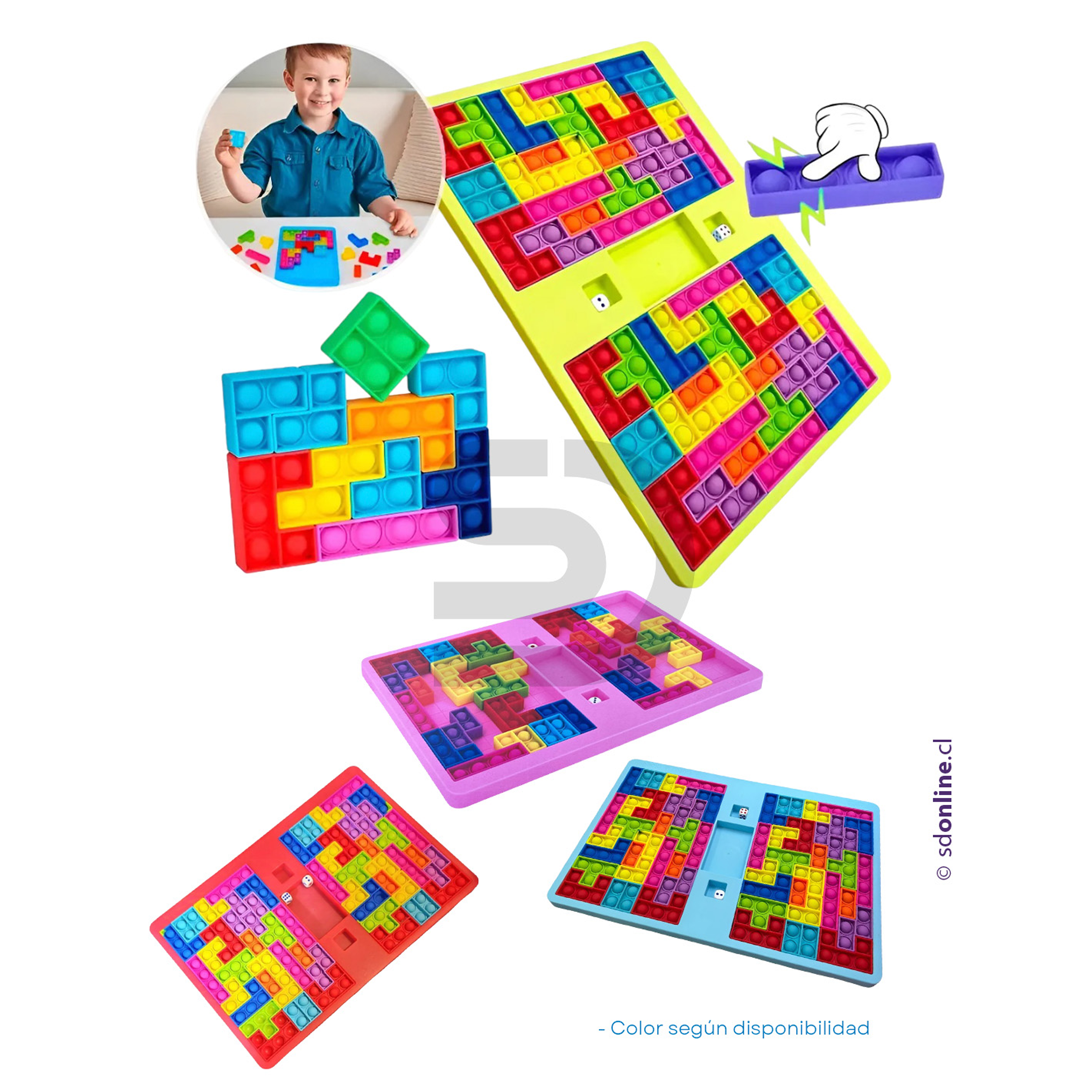 Rompecabeza Sensorial Pop It Tiktok Montessori Grande 3