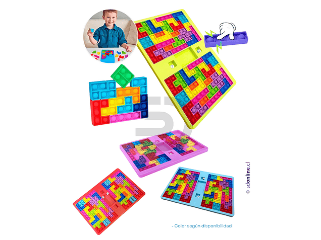 Rompecabeza Sensorial Pop It Tiktok Montessori Grande 3
