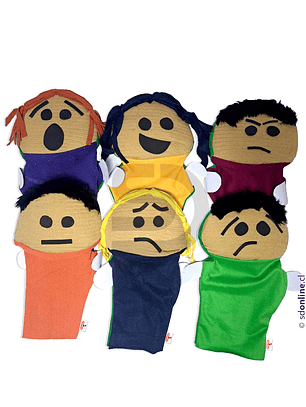 Títeres emociones 6Und