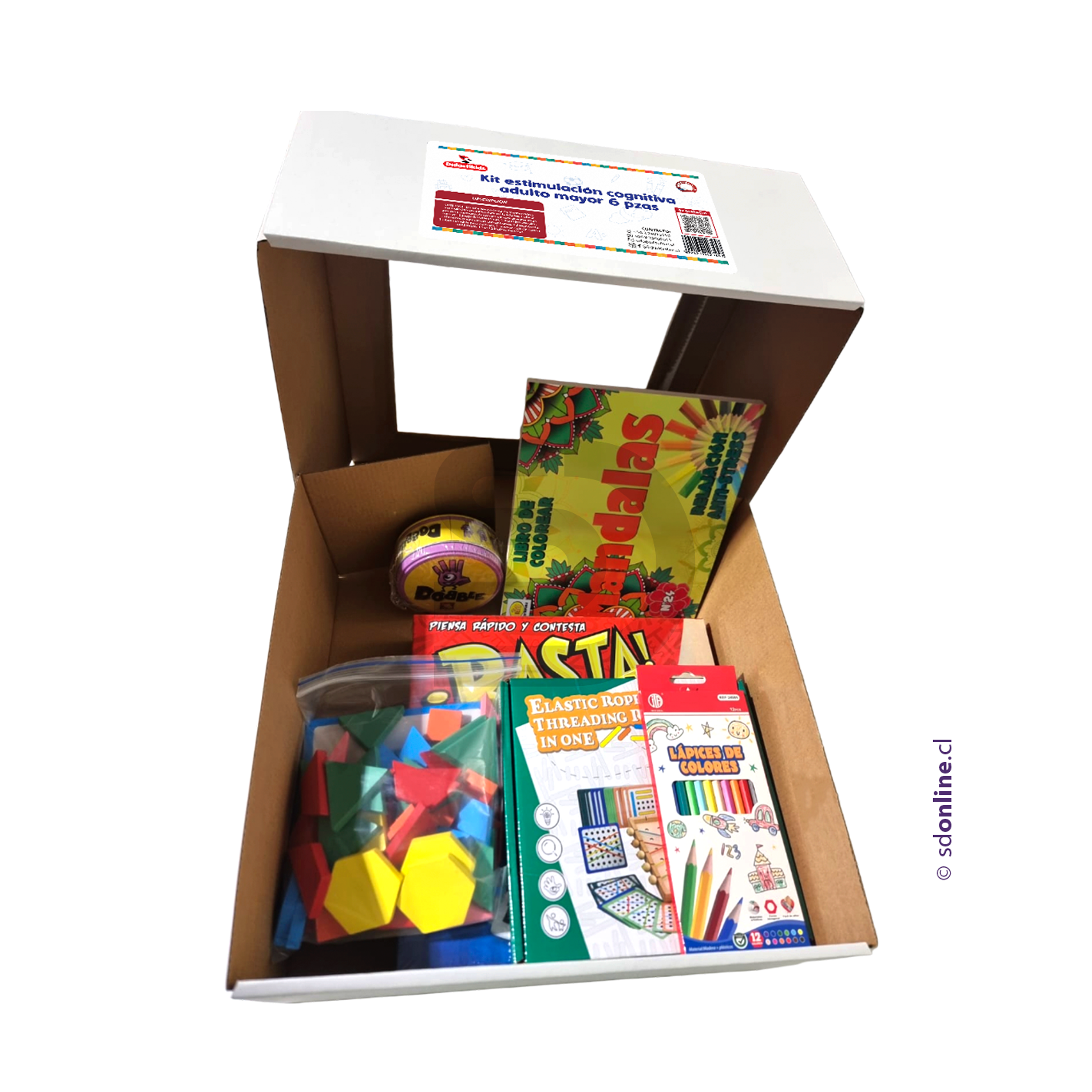 Kit estimulación cognitiva adulto mayor 6 pzas 2