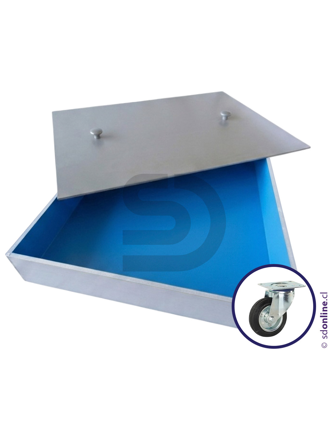 Caja de arena con ruedas