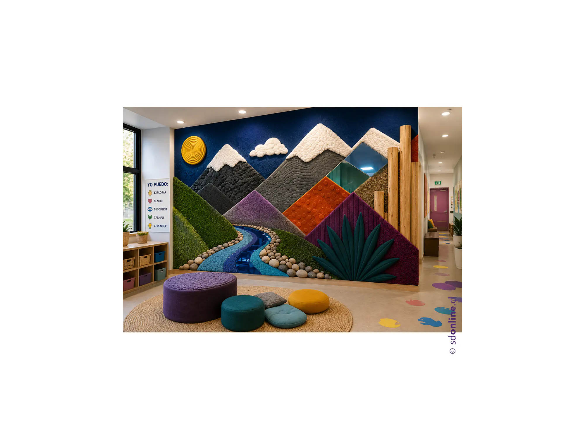 Panel mural texturas Cordillera de los Andes 2