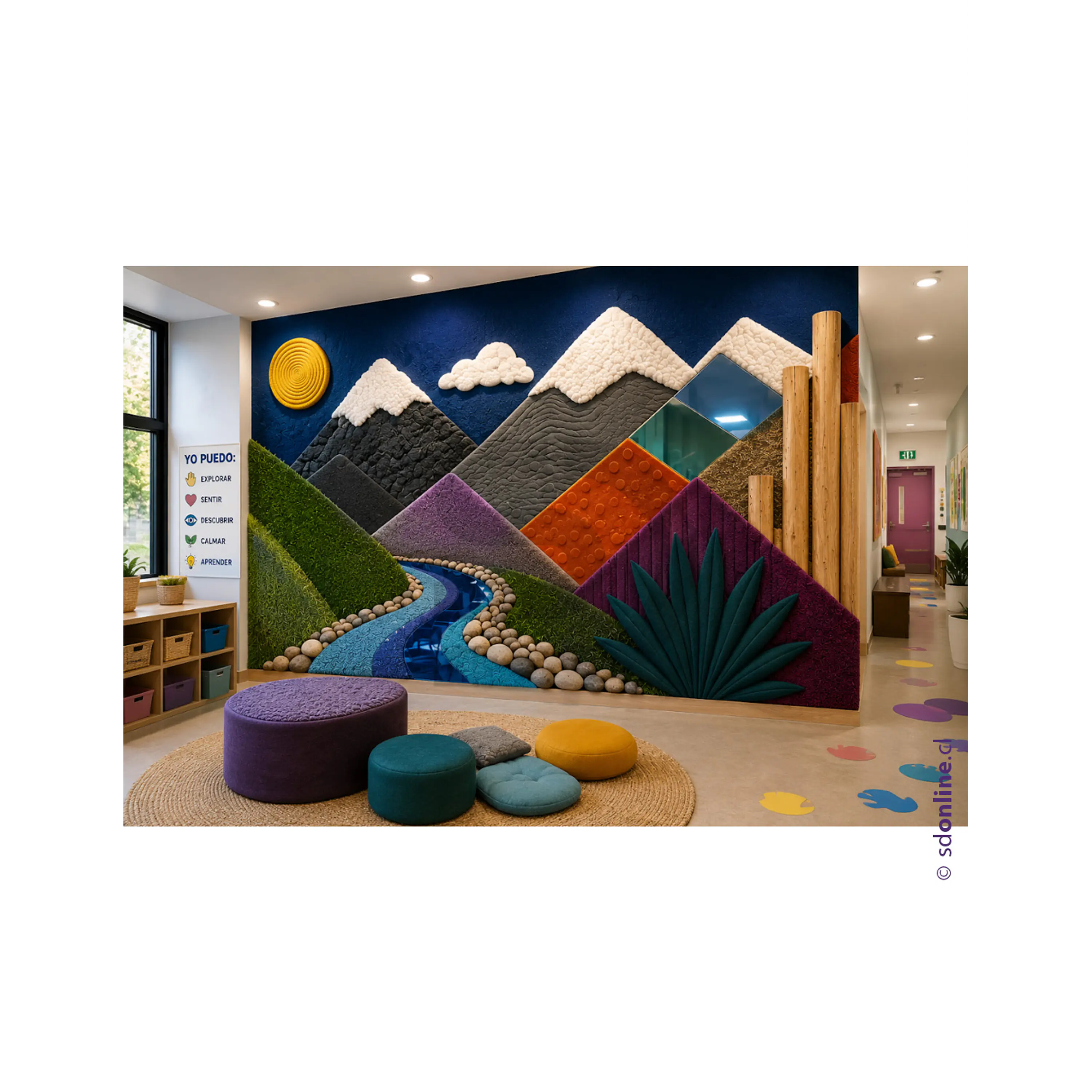 Panel mural texturas Cordillera de los Andes 2