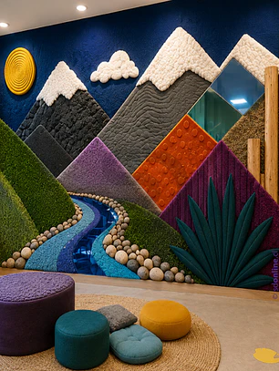 Panel mural texturas Cordillera de los Andes