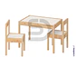 Mesa infantil de más 2 sillas madera - Miniatura 1