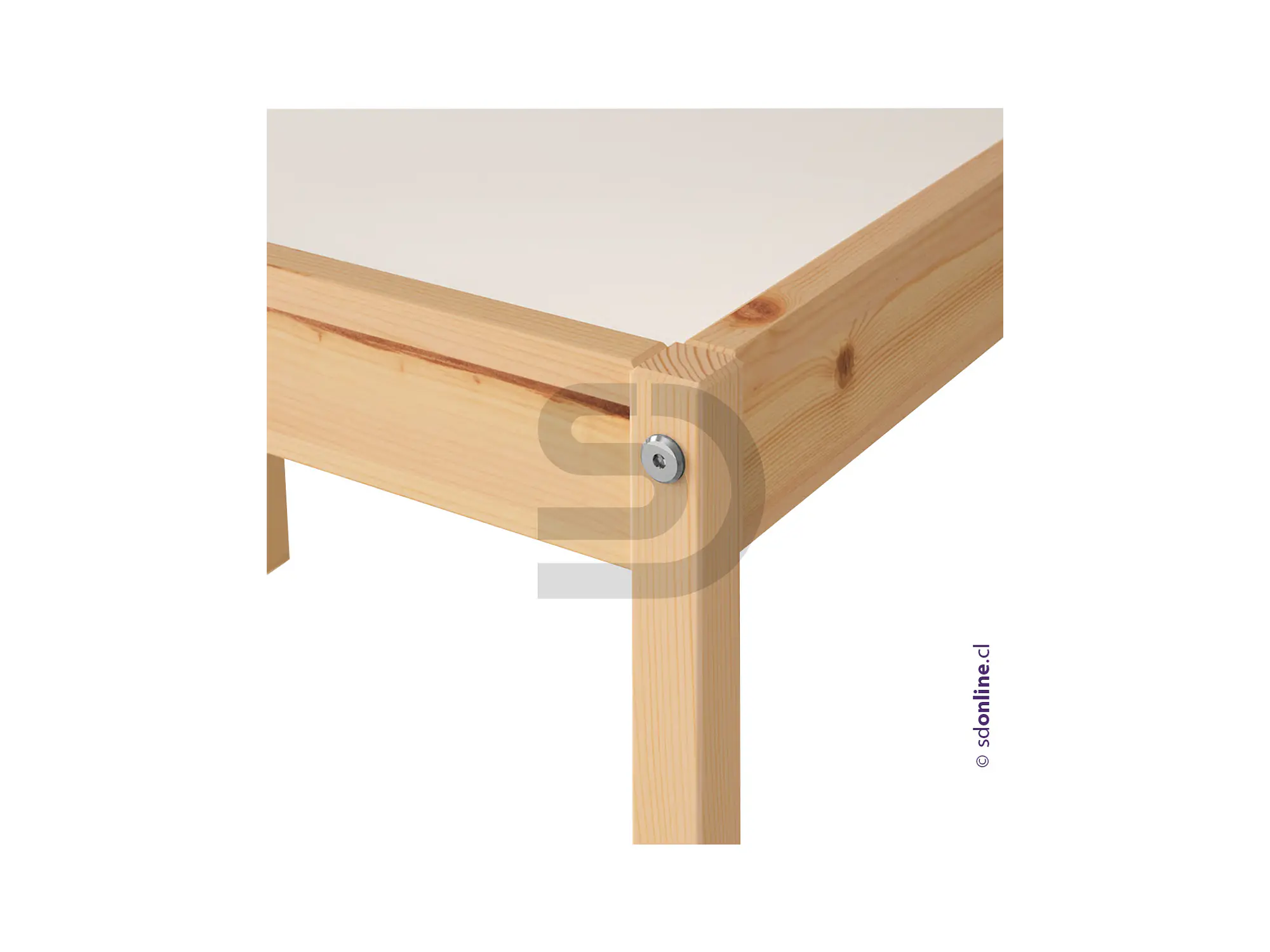 Mesa infantil de más 2 sillas madera 2