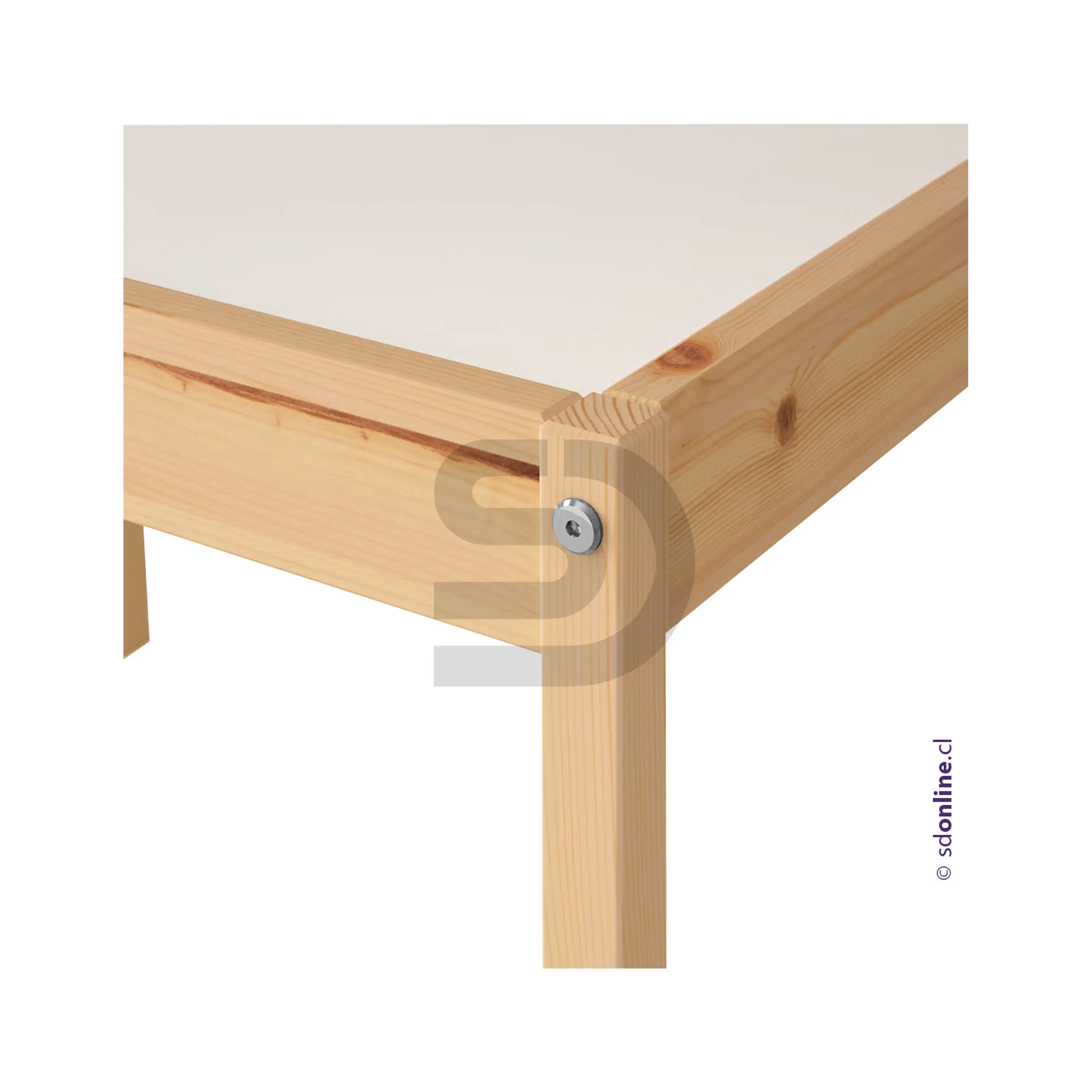 Mesa infantil de más 2 sillas madera 2