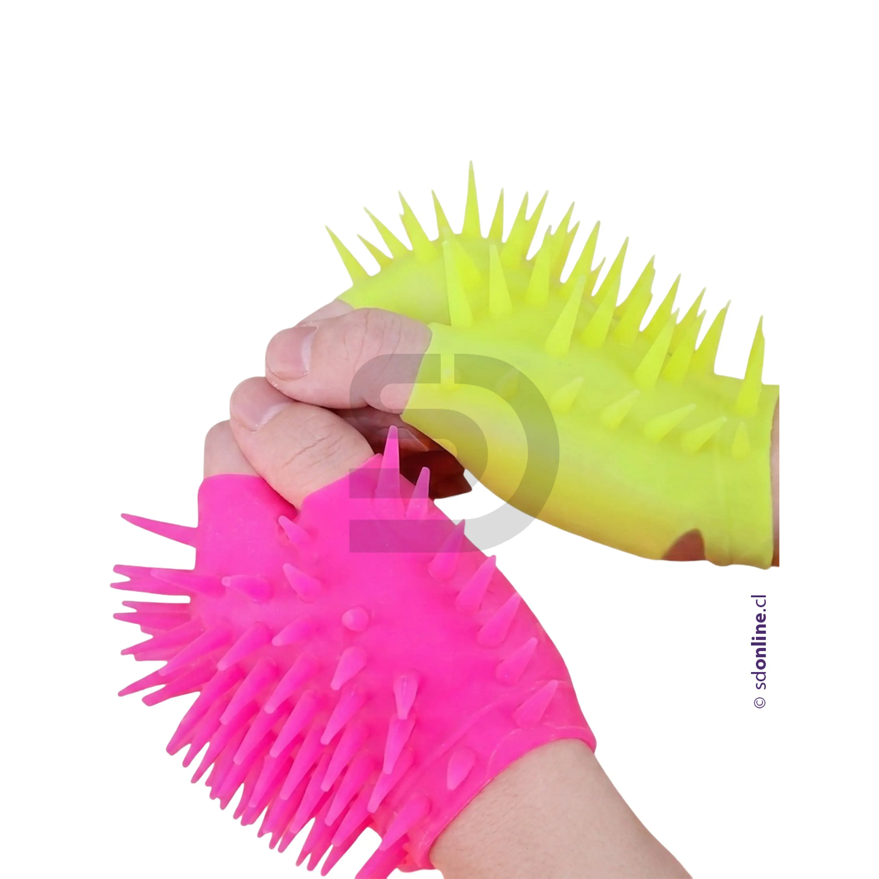 Set de 4 guantes sensoriales de relajación goma soft 2