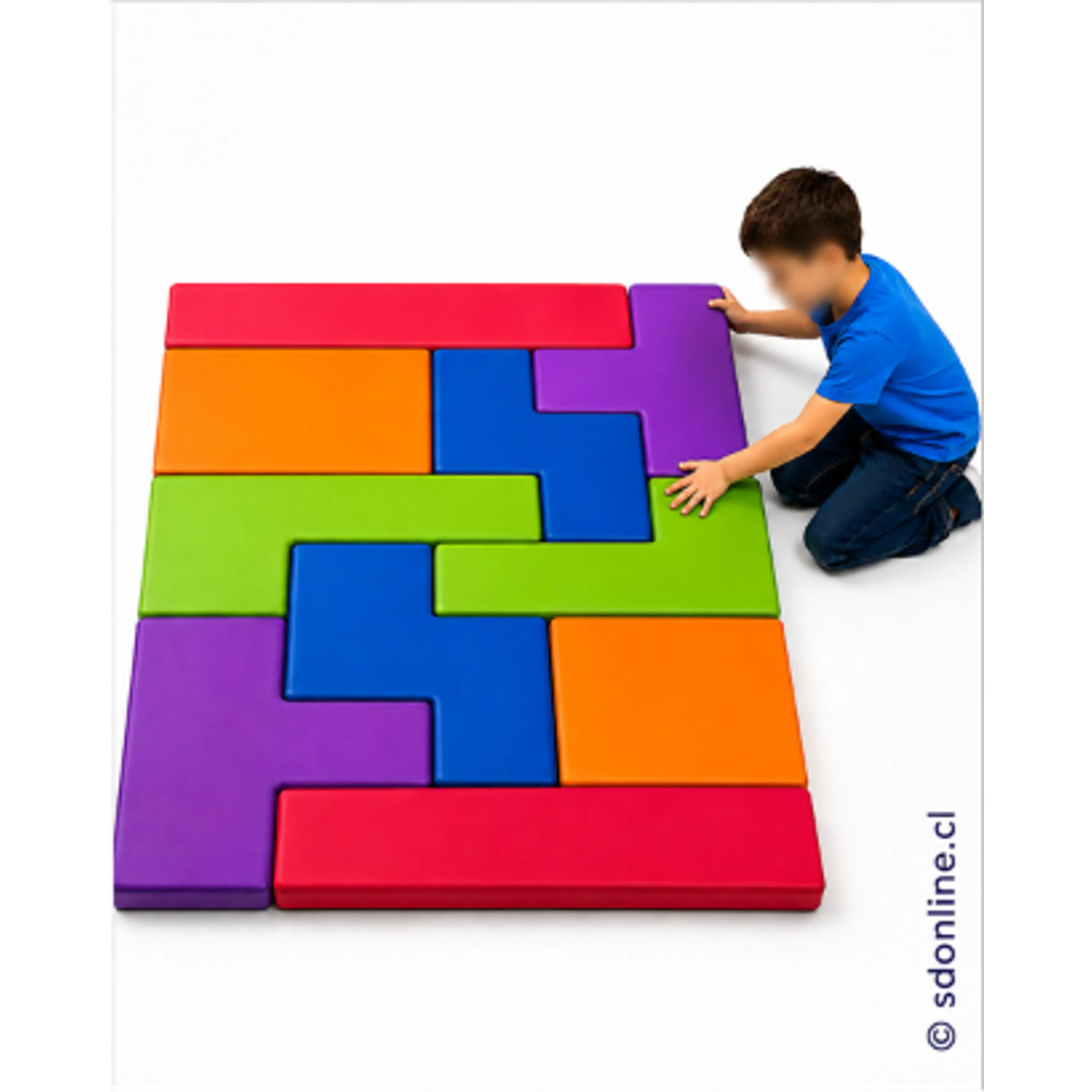 Tetris gigante de espuma 10 pzas 160x100 cms 1