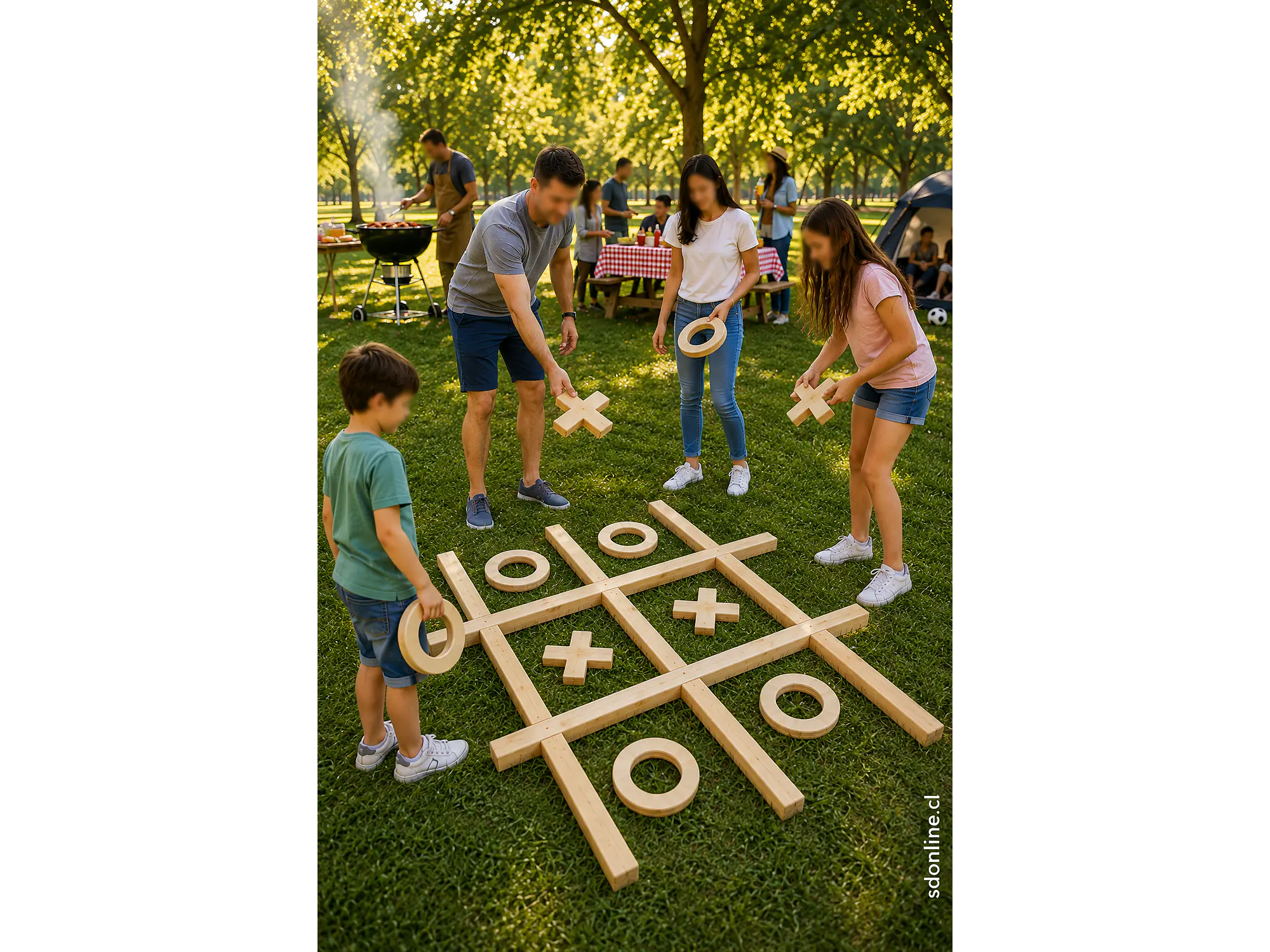 Juego gato gigante de madera 1x1 metro 1