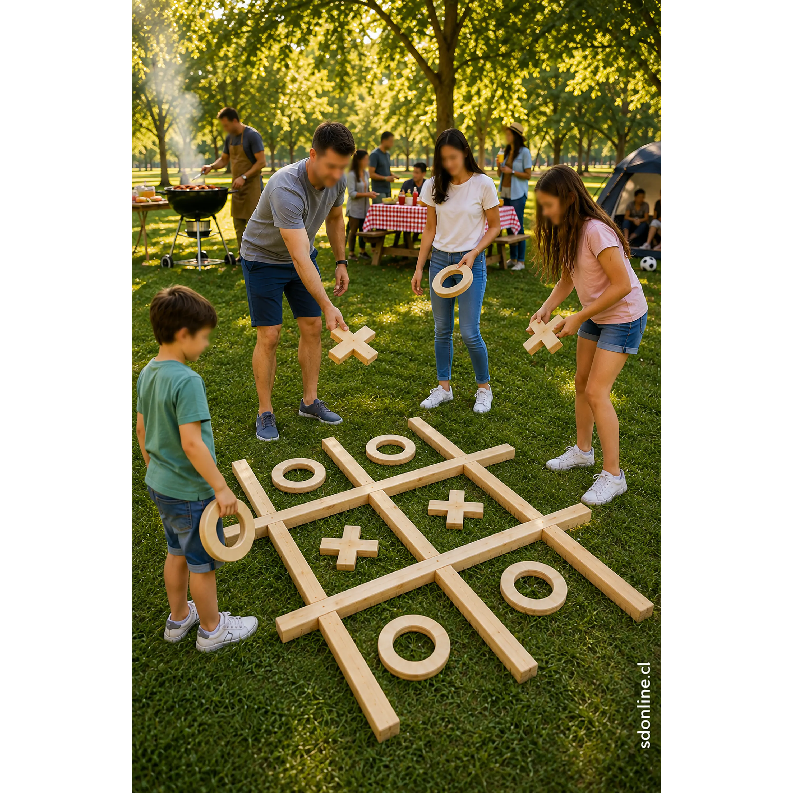 Juego gato gigante de madera 1x1 metro 1