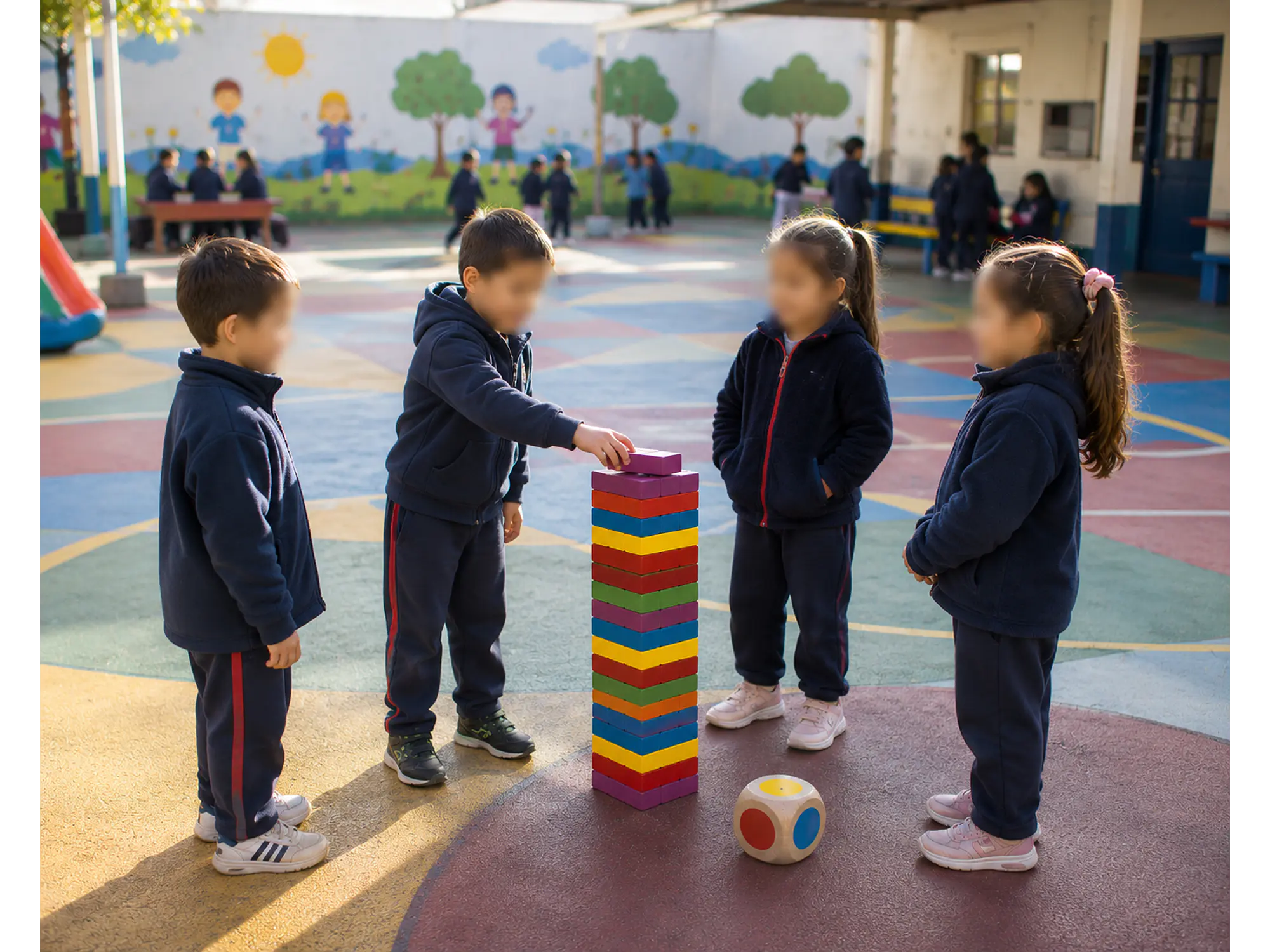Jenga gigante madera color 4