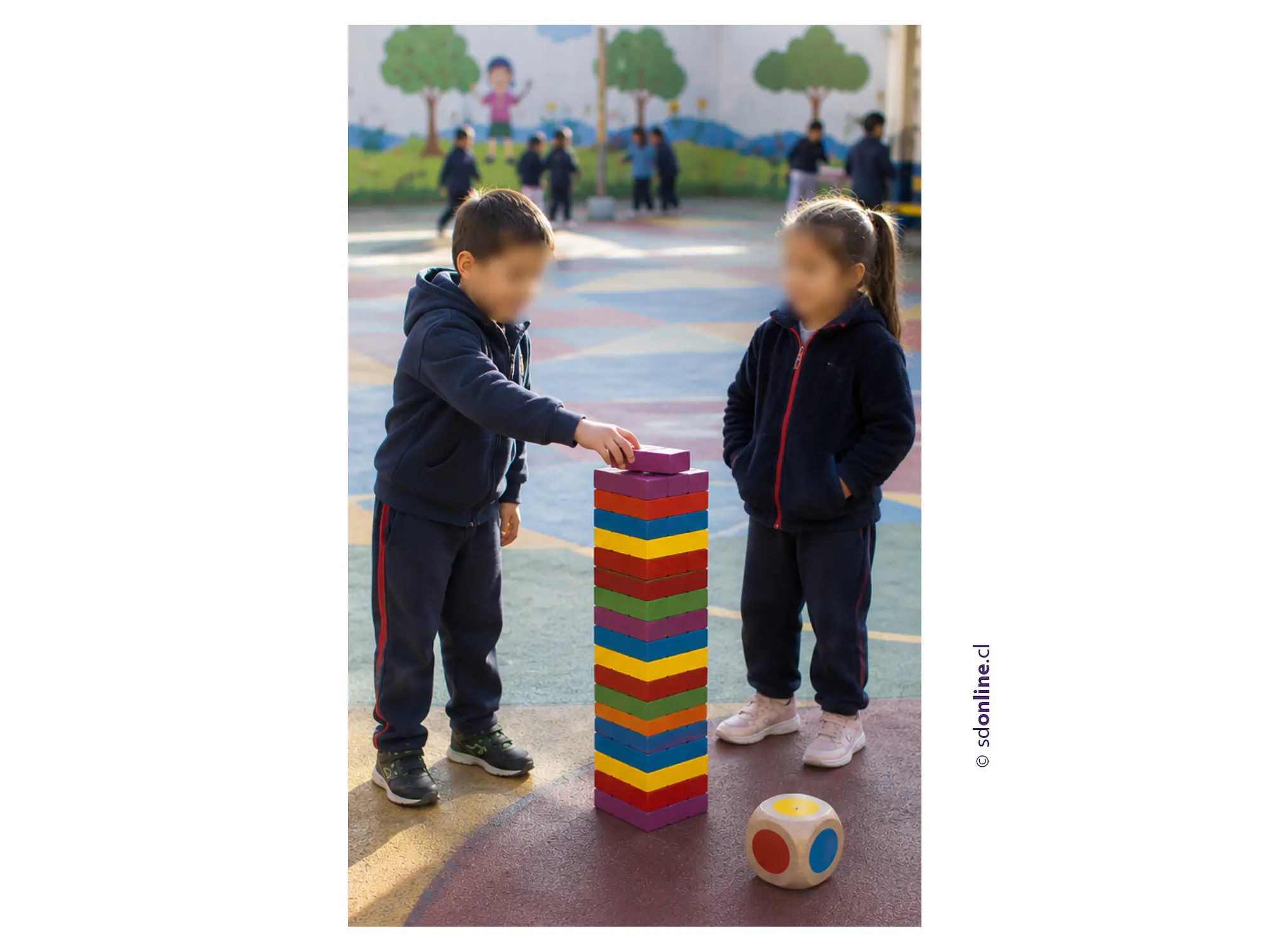 Jenga gigante madera color 1