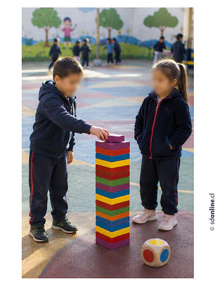 Jenga gigante madera color