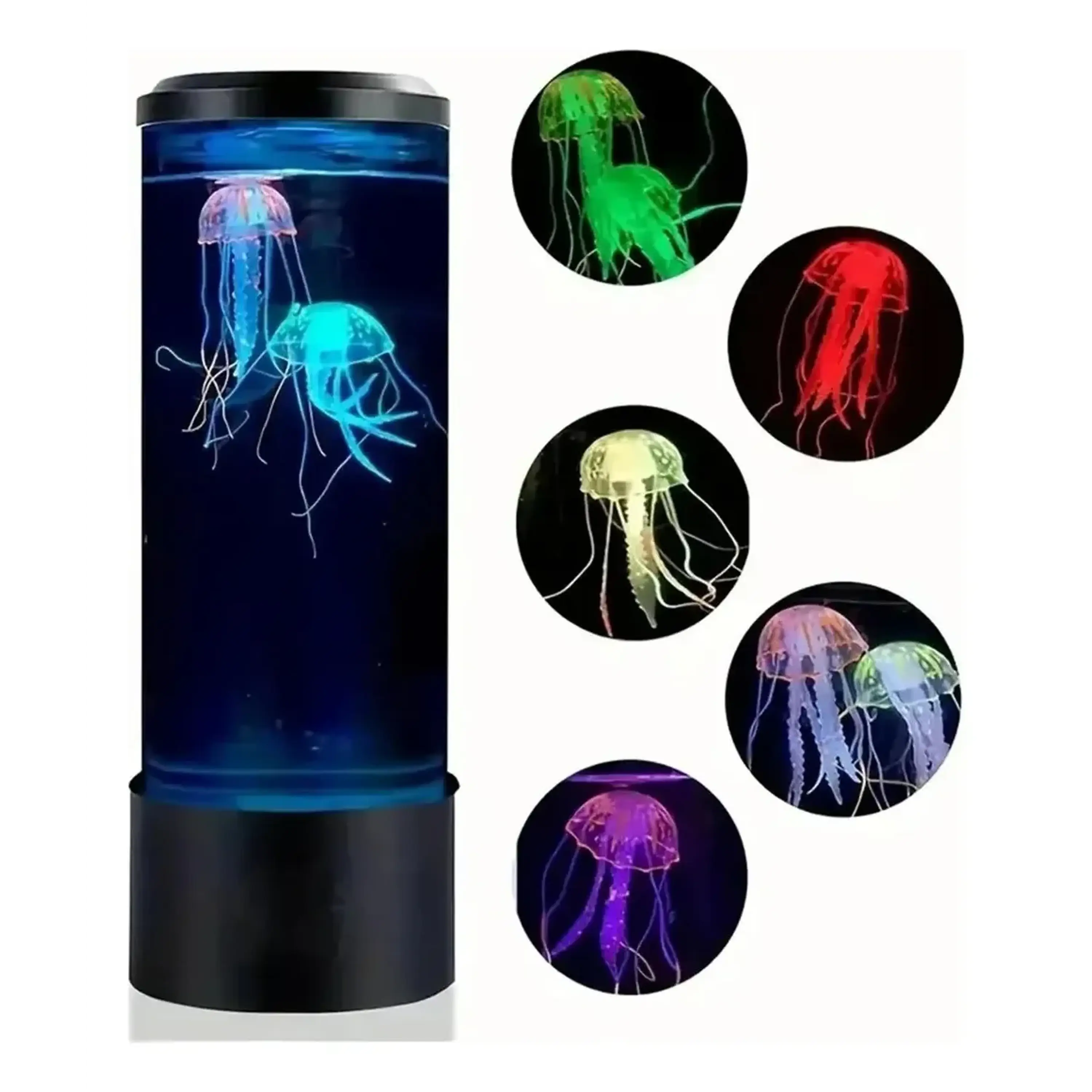 Lámpara nocturna LED sensorial medusas 7 colores 1