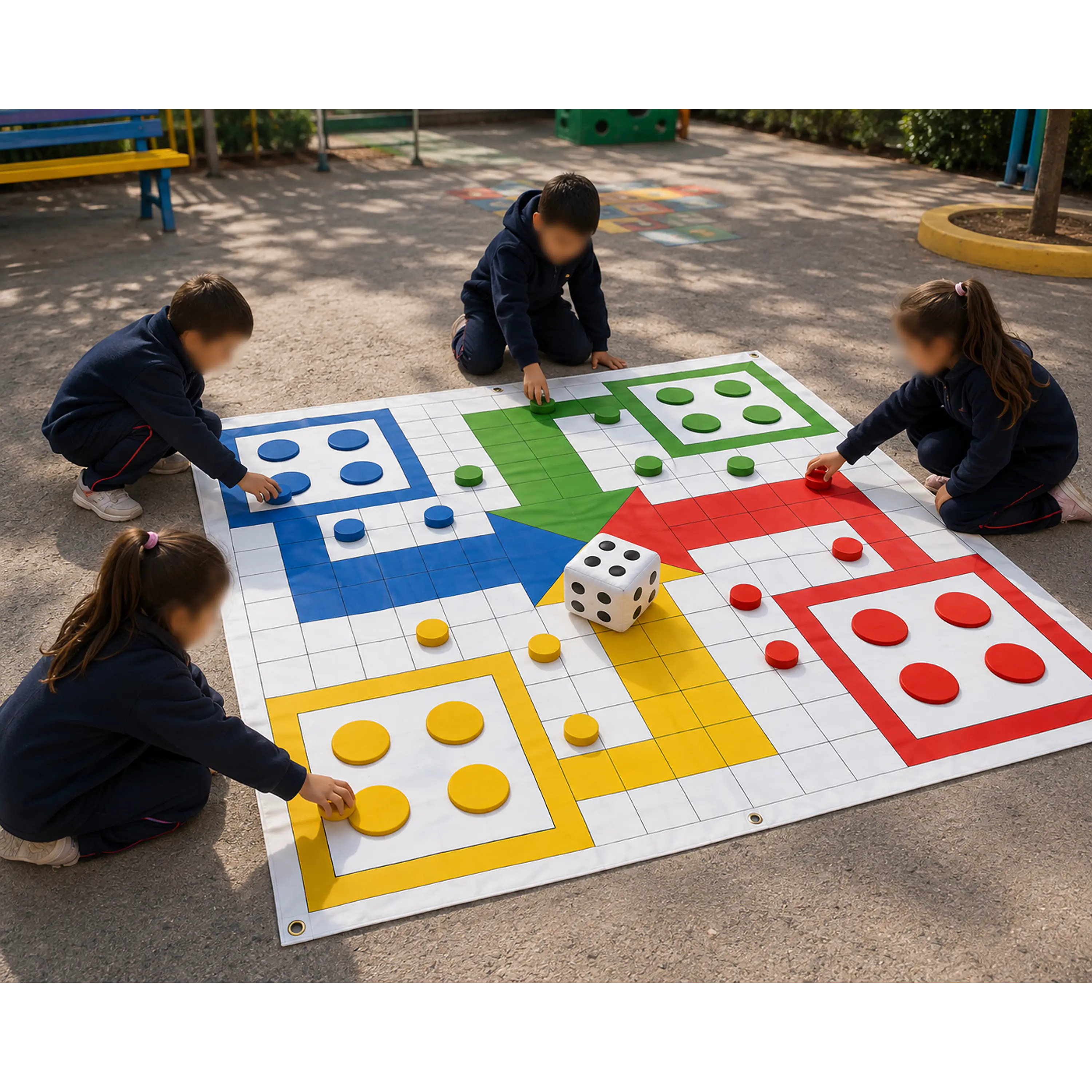 Ludo gigante Didactikids 180x180 con dado inflable 1