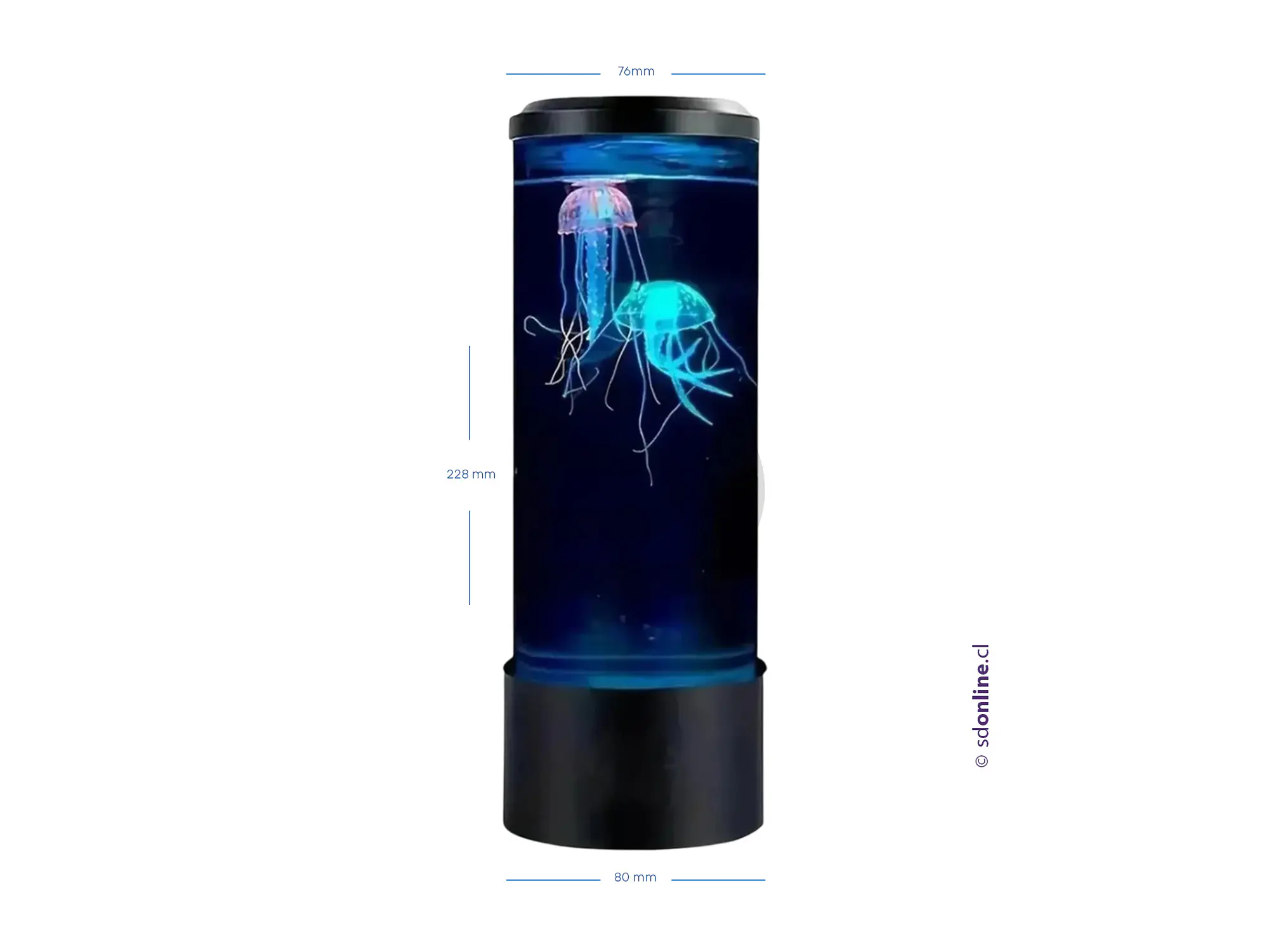 Lámpara nocturna LED sensorial medusas 7 colores 3
