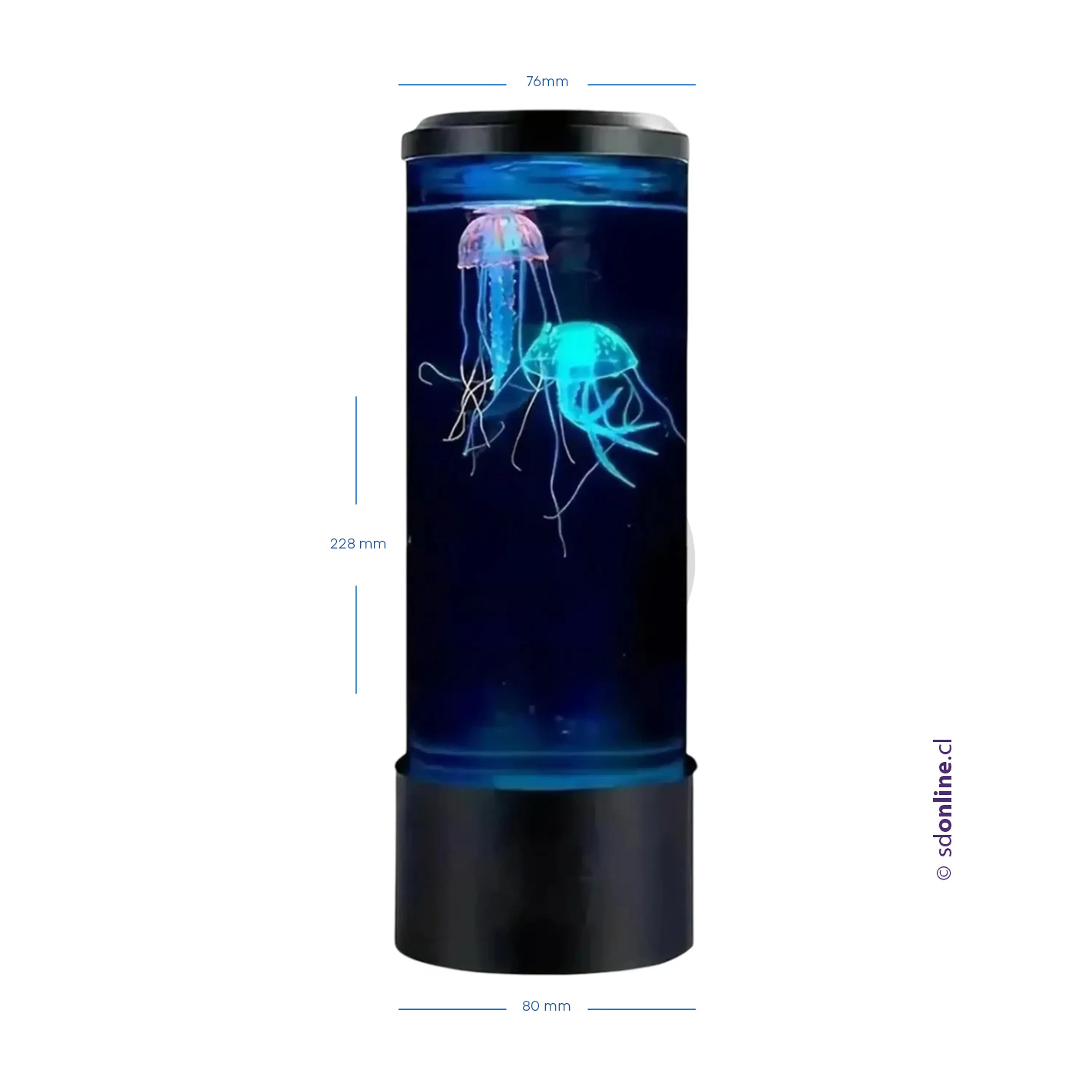 Lámpara nocturna LED sensorial medusas 7 colores 3