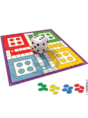 Ludo gigante Didactikids 180x180 con dado inflable