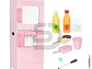 Refrigerador madera con pizarra y accesorios - Miniatura 2
