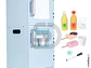 Refrigerador madera con pizarra y accesorios - Miniatura 3