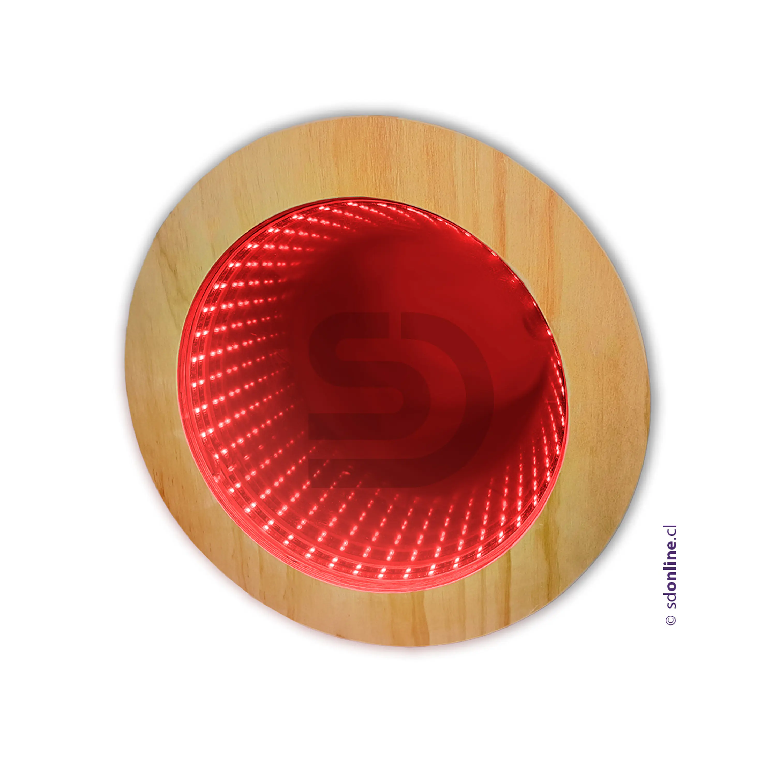 Espejo sensorial de luz led infinito inalámbrico y audio 3