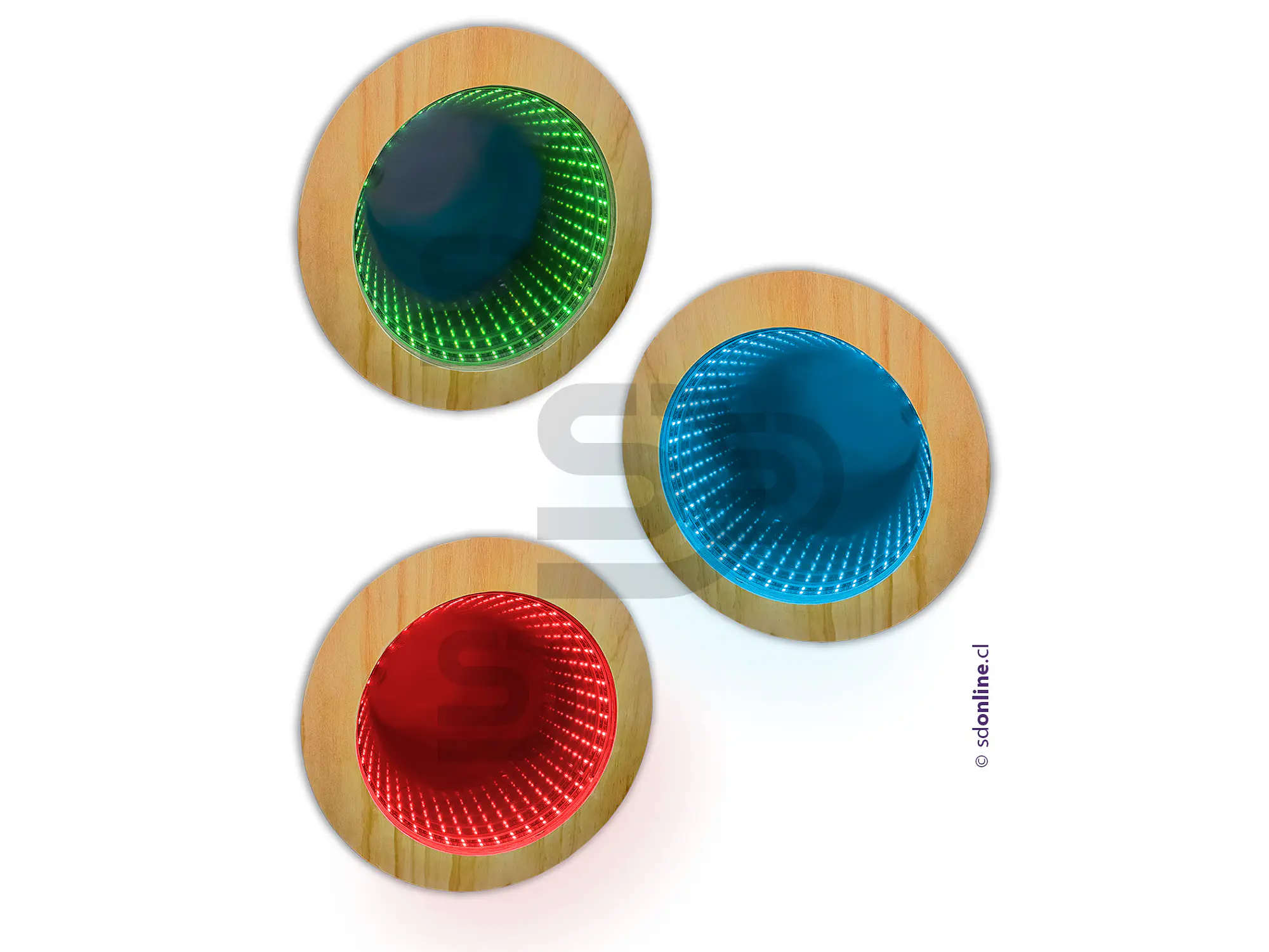 Espejo sensorial de luz led infinito inalámbrico y audio 1