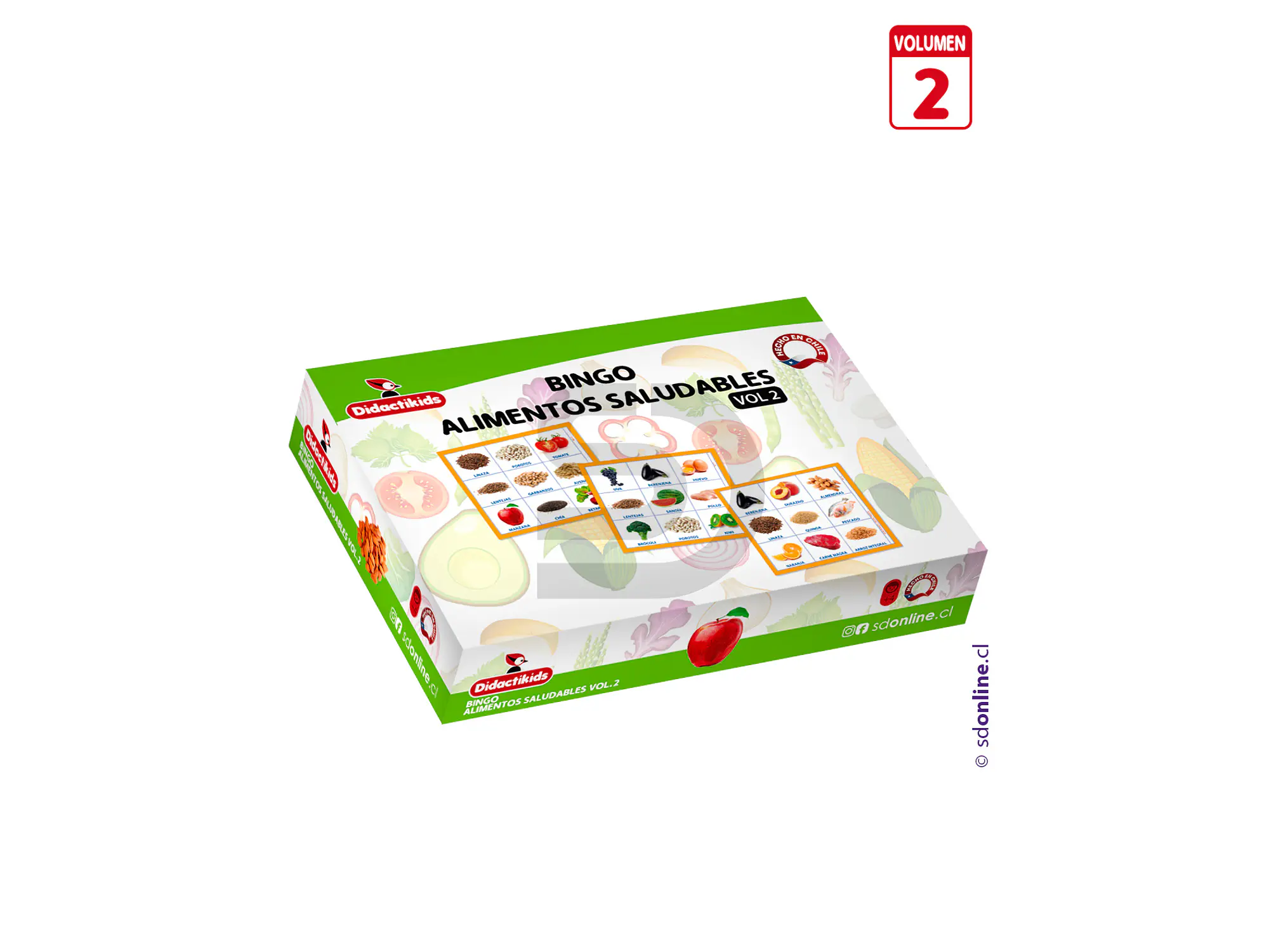 Bingo de alimentos saludables - Vol. 2 1